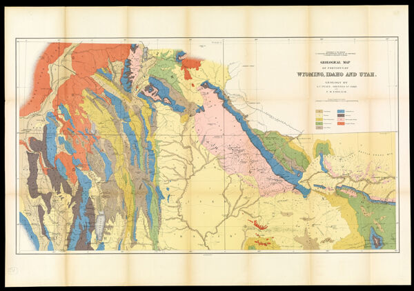 Geological Map of Portions of Wyoming, Idaho and Utah