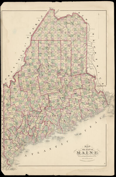 Map of the state of Maine Drawn and Engraved especially for this Atlas.