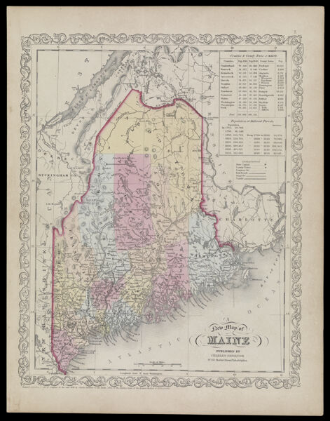 A New Map of Maine Published by Charles Desilver No. 251 Market Street Philadelphia