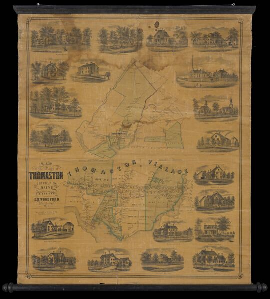 Map of the Town of Thomaston Lincoln Co. Maine From actual survey by D.S. Osborn Published by E.M. Woodford 80 Walnut St. Philadelphia 1855
