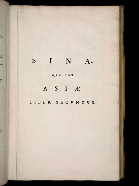 Sina, quae est Asiae Liber Secundus.