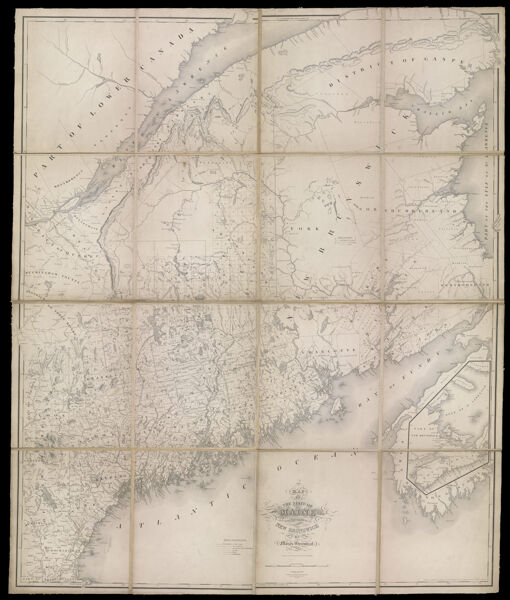 Map of the State of Maine with the Province of New Brunswick by Moses Greenleaf