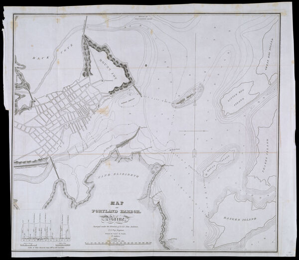 Map of Portland Harbor. Maine Surveyed under the direction of Lt. Col. John Anderson, U.S. Top. Engineer. Drawn by Lieut. B. Poole, 3d Artillery 1833