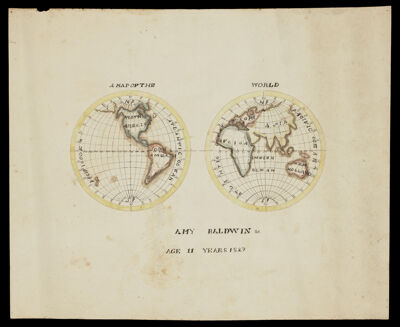 A Map of the World Amy Baldwin Sc. Age 11 Years 1827