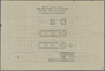 White Star Line...Celtic…Plan of First Class Accommodation