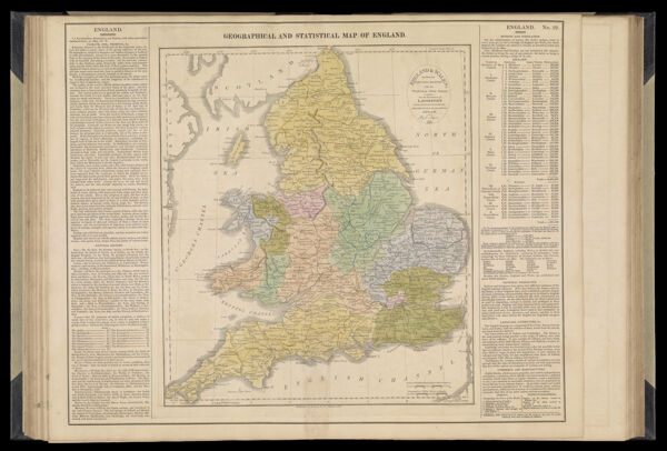 Geographical and statistical map of England