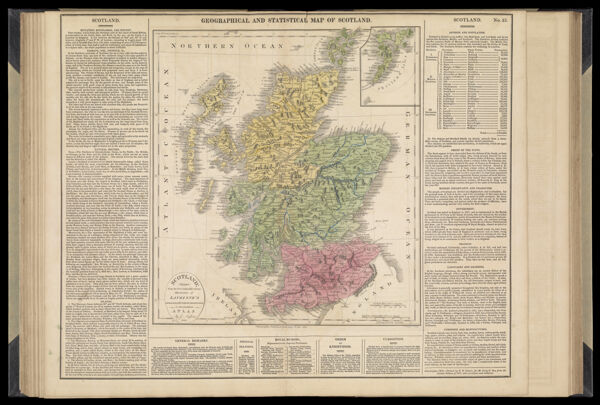 Geographical and statistical map of Scotland