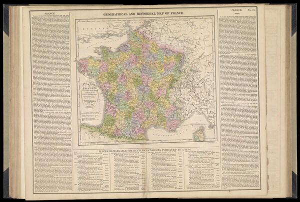 Geographical and historical map of France.