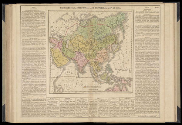 Geographical, statistical and historical map of Asia.