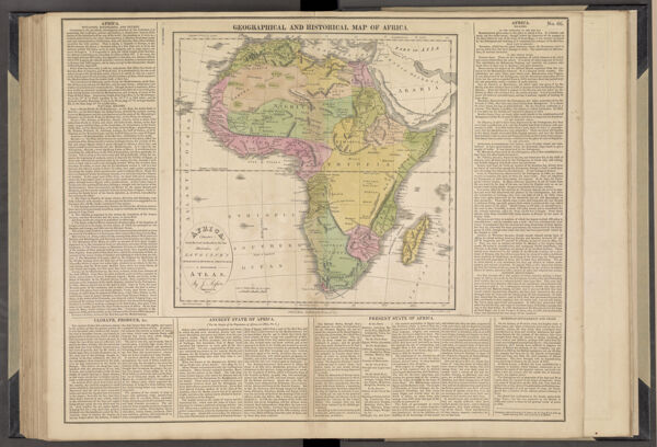 Geographical, statistical and historical map of Africa.