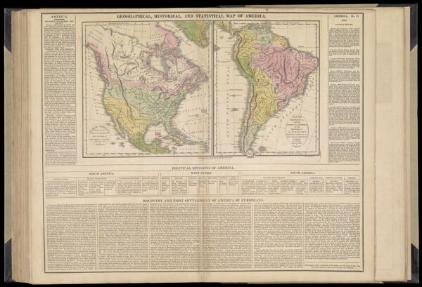Geographical, statistical and historical map of America. North America,