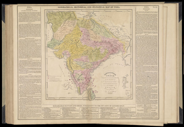 Geographical, statistical and historical map of India.