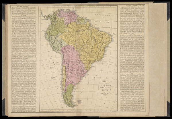 Map of South America Intended for the elucidation of Lavoisne's historical atlas. By E Paguenaud, Philadelphia. 1820.