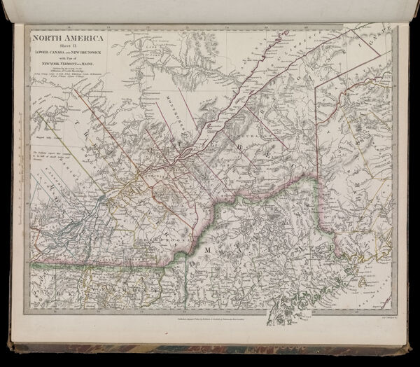North America Sheet II Lower-Canada and New Brunswick with part of New York, Vermont and Maine.