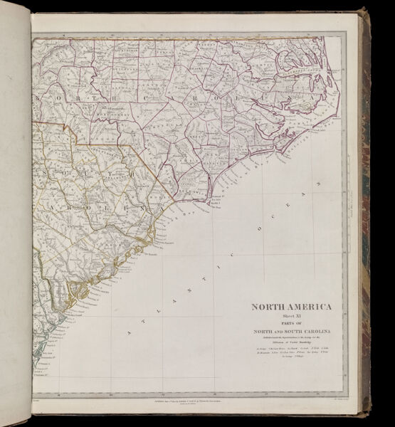 North America Sheet XI Parts of North and South Carolina