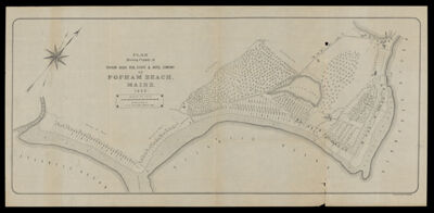 Plan showing property of Popham Beach Real Estate & Hotel Company at Popham Beach, Maine, 1893 surveyed and drawn by C.A. Corliss.