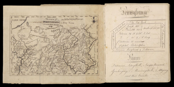 The State of Pennsylvania from the latest surveys 1809 / Pennsylvania / Rivers