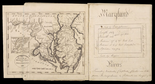 The State of Maryland and Delaware 1799