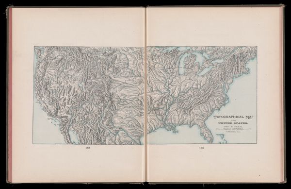 Topographical map of the United States