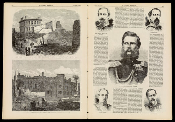 Great Fire in Portland, Maine--The Post Offrice and surroundong ruins. / The Great Portland