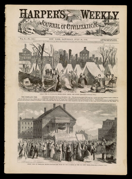 Harper's Weekly Journal of Civilization [Front cover]