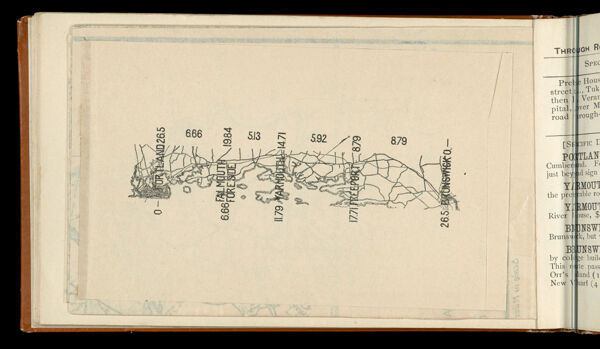 [Untitled map of roads stretching from Brunswick to Portland]