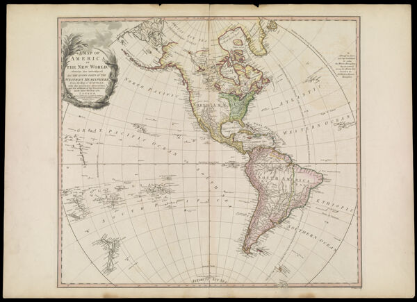 A Map of America, or the New World wherein are introduced all the known parts of the Western Hemisphere from the map of D'Anville; with the necessary alterations, and the additions of discoveries made since the year 1761.