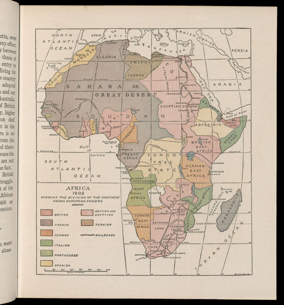 Africa 1902: Showing the division of the continent among European power