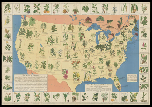 Medicinal Plant Map of the United States of America