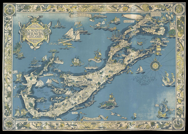 A Map of the Bermuda Islands. Sa des Demonias isles of the Devils