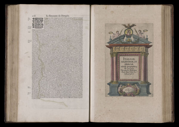 Italiae, Scalavoniae, et Graeciae tabule, Per Gerardum Mecatorem Illustrissimi Ducis Julie, Cliuie, & Cosmographum [Title page]