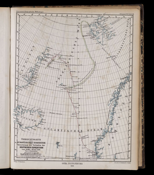 Übersichtskarte des Eurpäischen Eimeeres zur Orientirung des Verlaufes der Deutschen Expedition vom 24 Mai - 28. Juni 1868