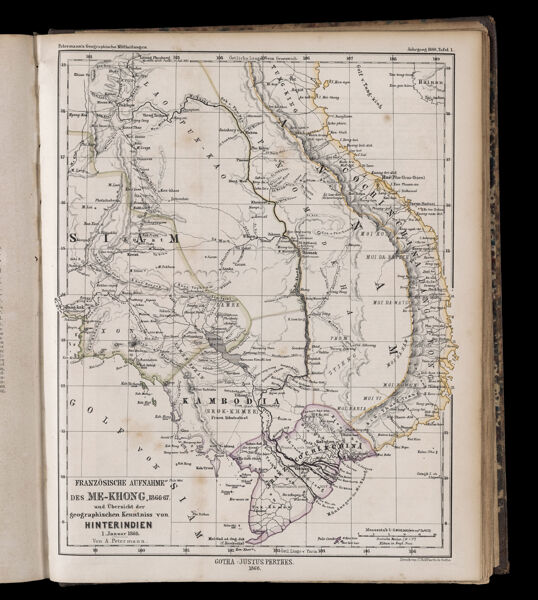Französische Aufnahme des Me-Khong, 1866-1867. und Übersicht der geographischen Kenntniss von Hinterindien
