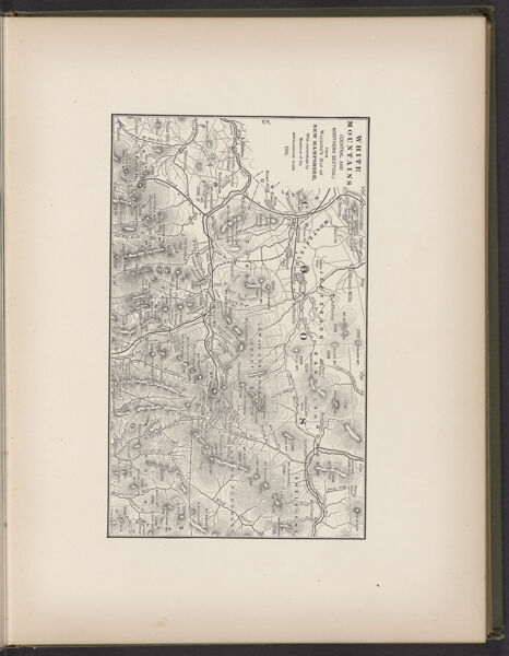 White Mountians (Central and Northern Section) From Walling's Map of New Hampshire