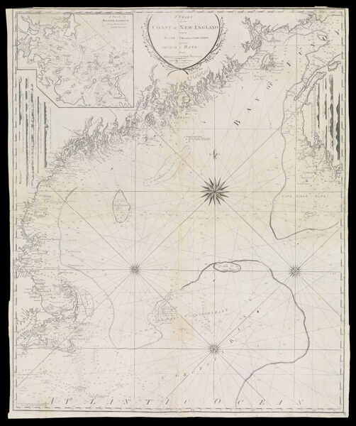 A Chart of the Coast of New England from the South Shoal to Cape Sable including Georges Bank From Holland's Actual Surveys Published and Sold by W Norman No. 75 Newbury St. Boston