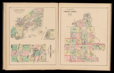 Casco Bay from Broad Sound to Cape Elizabeth Light / Stuart's maps of the Timber Lands of Maine No. 1 / Stuart's maps of the Timber Lands of Maine No. 2