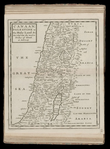 Canaan, Palestine or The Holy Land &c. Divided into the twelve Tribes of Israel.