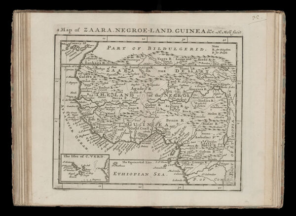 a Map of Zaara. Negroe-land. Guinea &c.; The Isles of C, Verd.