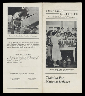 Tuskegee Institute Training for National Defense
