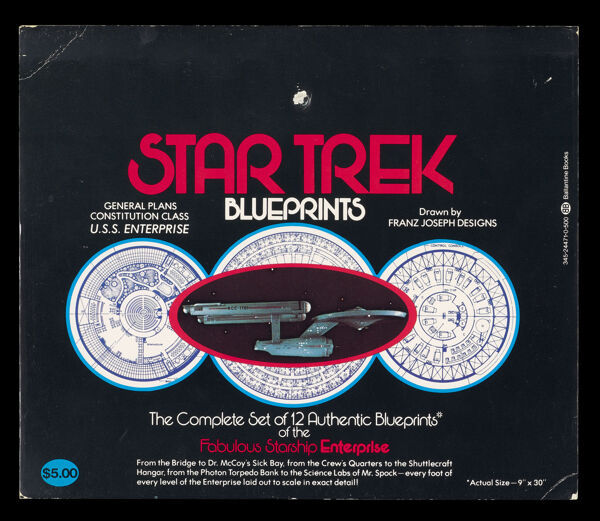 Star Trek blueprints : general plans, Constitution Class, U.S.S. Enterprise [Front cover]