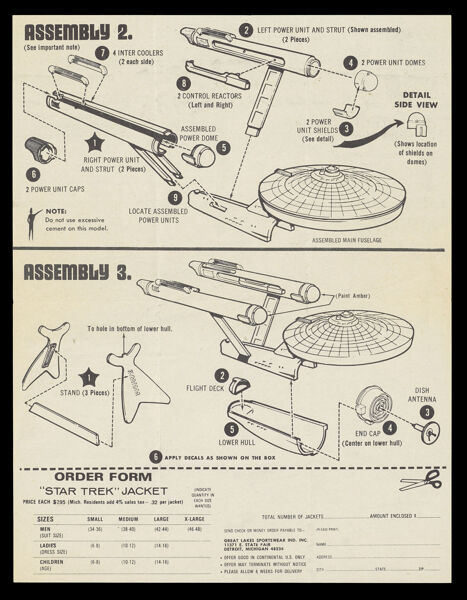 U.S.S. Enterprise [assembly instructions page 1]