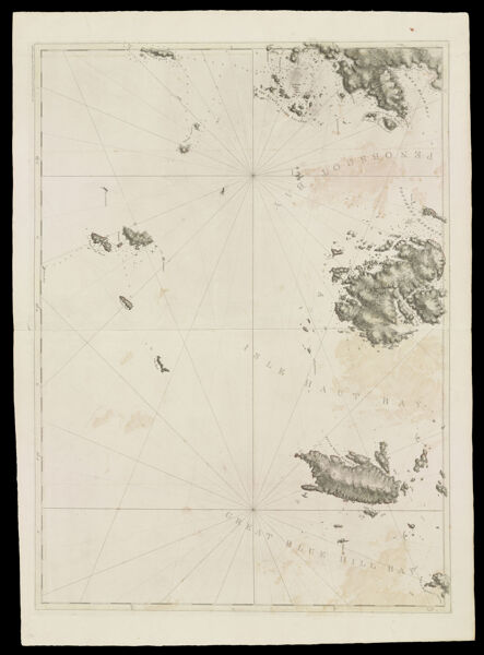 Coast of Maine- Detail of Penobscot Bay with Isle Haut and Southern Fox Island, Dated Aug. 17, 1776.