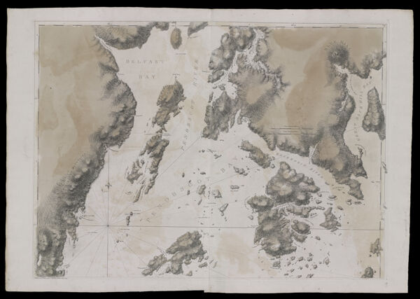 Coast of Maine- Detail of Inner Penobscot Bay with Deer Island, Long Island and Winslow or Long Island, Dated Sept. 3, 1776.