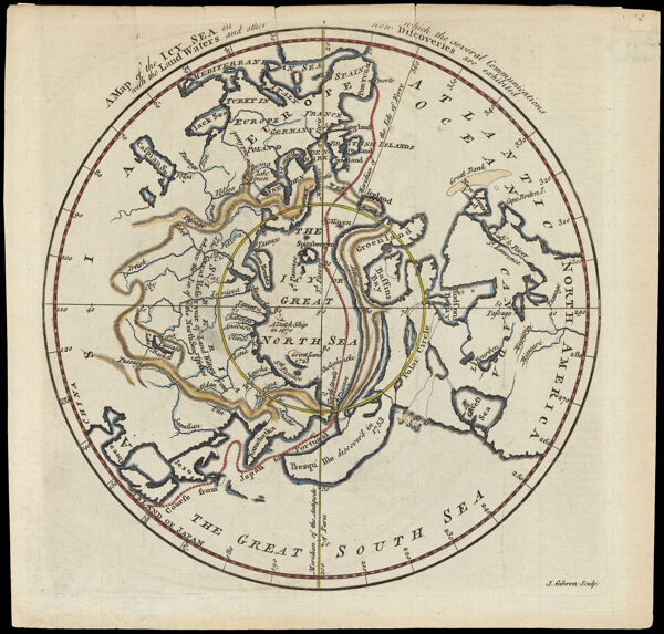 A map of the icy sea in which the several communications with the land waters and other new discoveries are exhibited J. Gibson, sculpt