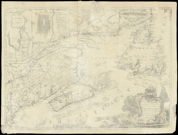 To His Excellency Edwd. Cornwallis Esq., Governour &c of His Majesty's Province of Nova Scotia in America &c This Map of the Province of Nova Scotia and Parts adjacent is humbly presented by Yor. Excellencys most obedient and devoted humble servant James Turner