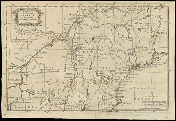 A Map of that part of America which was the Principal Seat of War, in 1756.