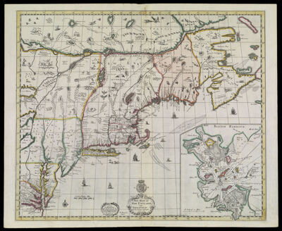 A New Mapp of New England and Annapolis with the Country's adjacent