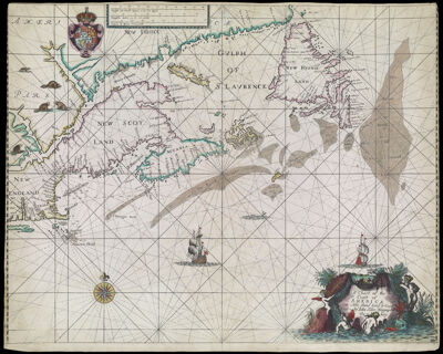 A Chart of the Coast of America from New found Land to Cape Cod by Iohn Seller Hyrographer to the king