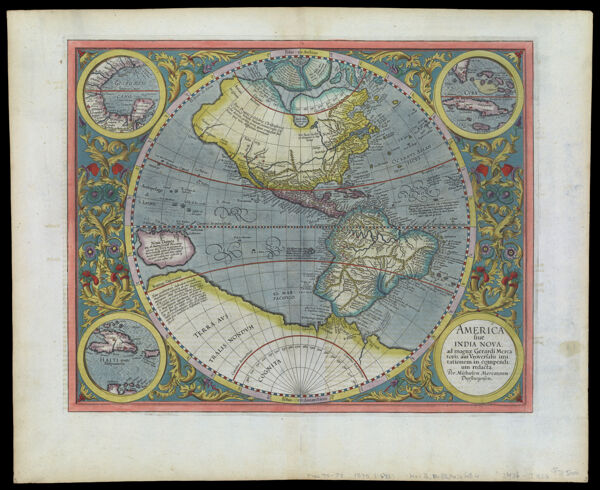 America siue India Nova, ad magnae Gerardi Mercatoris aui Vniversalis imitationem in compendium redacta. Per Michaelem Mercatorem Duysburgensem.