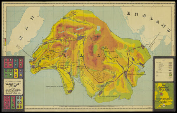 The Rev. W. Awdry's railway map of the Island of Sodor : showing where Thomas the Tank Engine and his friends live and work.